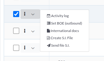 Batch Actions Menu
