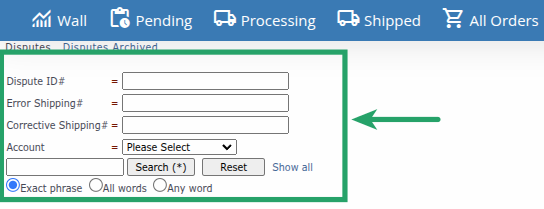 Search Disputes