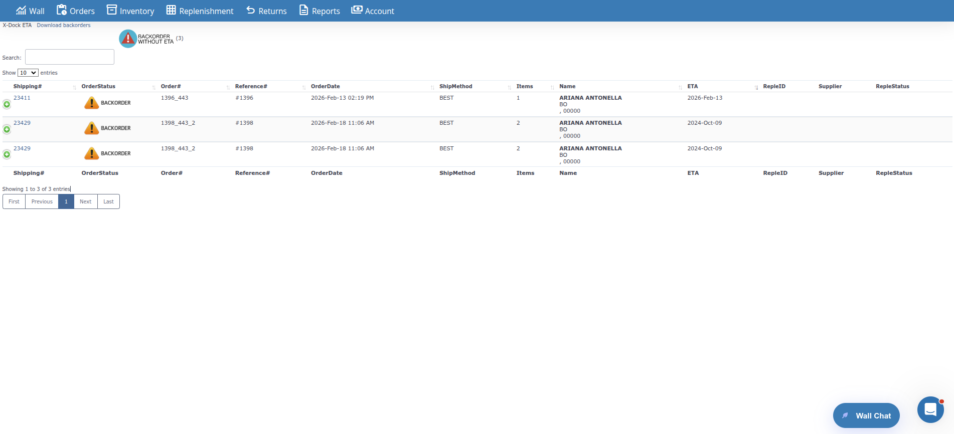 ETA Management